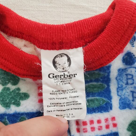 Vintage Bear Winter Footed PJs 2t - Picture 4 of 6